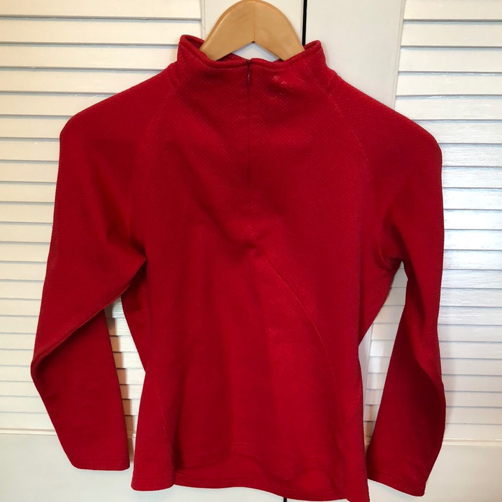 European  unique Red Pullover Athletic top sweatshirt running jogging hiking